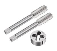 QUARKZMAN Set di 3 Pezzi Rubinetti e Matrici, Maschio Filettatore UNC 1/2-13 e Filiera Tonda, Attrezzo per Filettatura e Maschiatura per Riparazione di Dadi e Bulloni