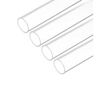 QUARKZMAN Set di 4 tubi in PVC trasparente - Diametro interno: 21 mm - Diametro: 25 mm - Lunghezza: 250 mm - Tubo in plastica acrilica - Per la costruzione di lampade, lampade da terra, mobili