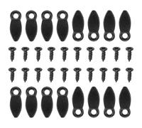 QUARKZMAN Set di 50pz Clip Girevole per Supporto Cornice con 50pz Viti, Chiusure a Pulsante di Rotazione Chiodi Hardware per Cornici Foto Disegno Quadri Appesi Artigianali, Nero
