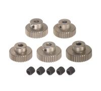 QUARKZMAN Set Di Ingranaggi a Pignone 64P, Albero da 3,175 Mm (1/8 Pollice), 36T 37T 38T 39T 40T, in Lega Di Alluminio per Motori Rc da 1/10 (5 Pezzi)