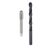 QUARKZMAN Set di Punte Maschiatura, Maschio Filettatore Unc 7/16-14 Punte Trapano a Spirale Acciaio Carbonio 3/8.9", Kit di Strumenti Riparazione Filettature