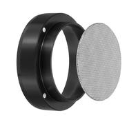 QUARKZMAN Set Imbuto Dosaggio Espresso 51MM, Imbuto Dosaggio 2.44 x 0.87" Con Schermo A Disco Set Schermo A Disco Per Portafiltro 51MM Raccolta Polvere Macinarezione Macinarecaffè, Nero