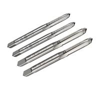 QUARKZMAN Set Maschi per Macchine Metriche M4 x 0.7mm e M5 x 0.8mm H2 Acciaio Super Rapido HSS Non Rivestito 3 Taglienti Filettatura Maschiatrici Attrezzo Fai da Te 4pz