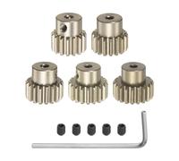 QUARKZMAN Set Pignone 32P 3,175mm (1/8") Albero 16T 17T 18T 19T 20T Ingranaggi Motore in Lega di Alluminio con Gradino per Auto RC 1/10 (5pz)