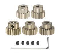 QUARKZMAN Set Pignone M0,6 3,175mm (1/8") Albero 16T 17T 18T 19T 20T Ingranaggi Motore in Lega di Alluminio con Gradino per Auto RC 1/10 (5pz)
