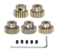 QUARKZMAN Set Pignone M0,6 3,175mm (1/8") Albero 18T 19T 20T 21T 22T Ingranaggi Motore in Lega di Alluminio con Gradino per Auto RC 1/10 (5pz)