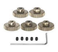 QUARKZMAN Set Pignone M0,6 3,175mm (1/8") Albero 29T 30T 31T 32T 33T Ingranaggi Motore in Lega di Alluminio con Gradino per Auto RC 1/10 (5pz)