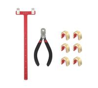 QUARKZMAN Set Squadra A T per Arco Strumento 33x9mm Kit Giro Corde Rosso | Per Arco Ricurvo E Compound, Per Punti Di Incocco Pinze, Accessori Tiro Con L'arco
