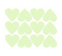 QUARKZMAN Si Illumina Nel Buio Cuore Decalcomanie Decorazione Verde Adesivi | 1 Set, per Muro, per Soffitto Camera Biancheria Letto Camera