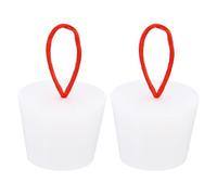 QUARKZMAN Silicone Gomma Fori Tappo 31 a 40mm Tappi per Fori Copriforo Solido Vasca Tappo Blocco con Maniglia Impermeabili per Prova Tubi, Acqua Tubo, Drenaggio Foro, Bianco 2pz