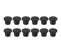 QUARKZMAN Silicone Gomma Tappo foro 10mm Diametro Morbido Flessibile Tappo Tappi in Silicone Copriforo per 9-10mm Foro Nero 12pz Tappi per Fori Impermeabili