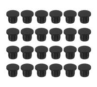 QUARKZMAN Silicone Gomma Tappo foro 12mm Diametro Morbido Flessibile Tappo Tappi in Silicone Copriforo per 11-12mm Foro Nero 24pz Tappi per Fori Impermeabili