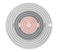 QUARKZMAN Silicone Microonde Tappetino 8" Resistente Calore Multiuso Staccabile Calda Soletta Sicuro Sottopentola Presine Protezione Antischizzi (Grigio Chiaro Grigio Scuro Rosa)