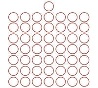 QUARKZMAN Silicone O Ring Guarnizioni 28mm ID 32mm OD 2mm Largo Metrica VMQ O-Ring Assortimento Kit Tenuta 50A Durometro Per Idrauliche Rubinetteria Riparazione Lavandino (Rosso, 50Pz)