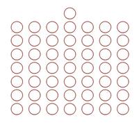 QUARKZMAN Silicone O Ring Guarnizioni 30mm ID 34mm OD 2mm Largo Metrica VMQ O-Ring Assortimento Kit Tenuta 50A Durometro Per Idrauliche Rubinetteria Riparazione Lavandino (Rosso, 50Pz)
