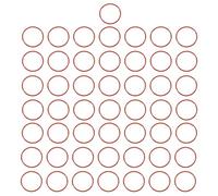 QUARKZMAN Silicone O Ring Guarnizioni 37mm ID 41mm OD 2mm Largo Metrica VMQ O-Ring Assortimento Kit Tenuta 50A Durometro Per Idrauliche Rubinetteria Riparazione Lavandino (Rosso, 50Pz)