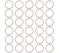 QUARKZMAN Silicone O Ring Guarnizioni 49mm ID 53mm OD 2mm Largo Metrica VMQ O-Ring Assortimento Kit Tenuta 50A Durometro Per Idrauliche Rubinetteria Riparazione Lavandino (Rosso, 30Pz)