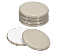 QUARKZMAN Slider per Mobili, 16pz 2 3/4" - Tappetini Scorrevoli Autoadesivi Rotondi in Plastica, Piedini Sedie per Pavimenti Moquette Piastrelle Vinile Parquet (Grigio)