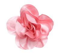 QUARKZMAN Spilla A Fiore Di Rosa 14 Cm Fatta A Mano In Raso Rosa | Per Capelli Floreale Per Donna Matrimonio Festa Ballo Banchetto Abito