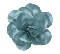 QUARKZMAN Spilla A Forma Di Rosa, 6.3 Pollici Spilla Da Taschino In Tessuto Di Satin A Mano, Fermaglio Per Capelli Elegante Per Donne Matrimonio Festa Ballo Banchetto Abito, Blu