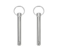 QUARKZMAN Spilla a Rilascio Rapido, Dia 3/8" (10mm) Lunghezza Utilizzabile 2.56" (65mm) Lunghezza Totale 4.21" (107mm) Spilla Bimini in Acciaio al Carbonio per Accessori Nautici, 2Pz