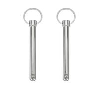 QUARKZMAN Spilla a Rilascio Rapido, Dia 3/8" (10mm) Lunghezza Utilizzabile 2.83" (72mm) Lunghezza Totale 4.53" (115mm) Spilla Bimini in Acciaio al Carbonio per Accessori Nautici, 2Pz