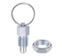 QUARKZMAN Spina Molla Anello Trazione Dimensione Filettatura 7/16˝-14 Lunghezza 051" Testa Rotonda Acciaio Carbonio Spina Bloccaggio Retrattile Non Bloccante Perni Posizionamento Industriali