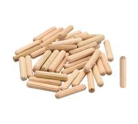 QUARKZMAN Spinotti In Legno 3/16"x 1" (5mm x 25mm) Aste Dritte In Legno Spinotti Scanalati Per Artigianato Mobili Fai Da Te Duro Confezione Da 60