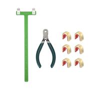 QUARKZMAN Squarello per Arco A Forma di T Strumento di Misura Punti di Incocco Pinze Set 33x9mm Kit per Girare La Corda dell'Arco per Archi Ricurvi E Composti Accessori (Verde)