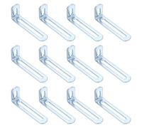QUARKZMAN Staffe Angolari 3.1"x1.2"x0.7" 12 Pezzi Acciaio 90 Gradi | a L Scanalate, Regolabili, Argento, Supporto per Scaffali, Costruzione Mobili in Legno