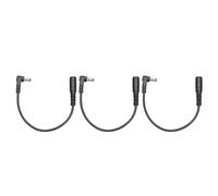 QUARKZMAN Stereo Spina Jack, 3pz Sostituzione 5,5mm x 2,1mm Angolo Retto 90 Gradi Cavo Prolunga Jack Maschio-Femmina di Alimentazione DC per Telecamera Sorveglianza DC LED, 0,2m