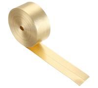 QUARKZMAN Strisce in pelle, larghezza 30 mm, lunghezza 5 m, strisce metalliche in pelle piatta, in morbida ecopelle, per fai da te, cucito, corde da treno, dorate