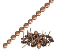QUARKZMAN Striscia Chiodi Tappezzeria in Rame per Testiera Divano 11mm Rame | 1 Metro, Decorazione Floreale, Sedia Mobili