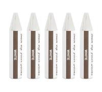 QUARKZMAN Stucco Legno Stick 5pz Cera Stick Legno Ritocco Pennarelli Mobili Pastelli per Graffi Buchi Crepe Tavoli Scrivanie Pavimenti Legno Riparazione Coperture Bianco