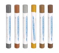 QUARKZMAN Stucco Legno Stick 6 Colori Cera per Legno Ritocchi Riparazione Mobili Pastelli Cera per Spazio Grigio Ferro Grigio Giallo Quercia Giallo Chiaro Marrone Scuro Noce