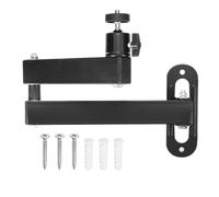 QUARKZMAN Supporto A Parete Per Proiettore Piegevole, Supporto Regolabile A Doppio Braccio E Doppio Asse Con Cardan Rotante 360° 20+15cm Per Vite 1/4" Per Installazione Proiettore Da