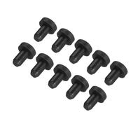 QUARKZMAN Supporto Tappo Silicone ad Alta Temperatura Dia 3,5mm/0,14" Tappi Fori Gomma Piena Forma T per Rivestimento Polvere Placcatura Tenuta Impermeabile Nero 30pz(OD 6mm/0,24")