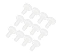 QUARKZMAN Supporto Tappo Silicone ad Alta Temperatura Dia 3mm/0,12" Tappi Fori Gomma Piena Forma T per Rivestimento Polvere Placcatura Tenuta Impermeabile Trasparente 30pz(OD 7mm/0,28")