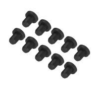 QUARKZMAN Supporto Tappo Silicone ad Alta Temperatura Dia 4,5mm/0,18" Tappi Fori Gomma Piena Forma T per Rivestimento Polvere Placcatura Tenuta Impermeabile Nero 30pz(OD 7mm/0,28")