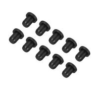 QUARKZMAN Supporto Tappo Silicone ad Alta Temperatura Dia 5,5mm/0,22" Tappi Fori Gomma Piena Forma T per Rivestimento Polvere Placcatura Tenuta Impermeabile Nero 30pz(OD 8mm/0,31")