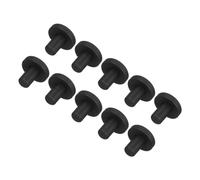 QUARKZMAN Supporto Tappo Silicone ad Alta Temperatura Dia 5mm/0,2" Tappi Fori Gomma Piena Forma T per Rivestimento Polvere Placcatura Tenuta Impermeabile Nero 30pz(OD 12mm/0,47")