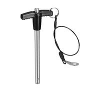 QUARKZMAN T Maniglia Perni blockggio, 5/16" Perno Diametro 3-35/64" Utilizzo Lunghezza Inossidabile Acciaio Pulsante Rapido Rilascio Perno con Cordino Cavo (8mm-90mm)