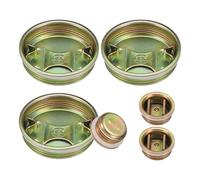 QUARKZMAN Tamburo Tappo 2" e 3/4" Set Tappo Cappuccio Spina Tamburo Tappo Cappucci Zincato Acciaio Tappo Cappucci con Placcato Rivestito per 55 Galloni Fusti Olio Fusti Gas Serbatoio