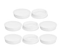 QUARKZMAN Tappi per Fori in Plastica da 45mm/1.77", 8Pz, Tappo di Copertura in Plastica Tipo a Incasso, Tappi di Chiusura Rotondi per Pannelli per Mobili, Inserti per Estremità, Bianco