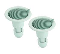 QUARKZMAN Tappo Antiolfatto per Scarico Doccia, Valvola Antiritorno Fognatura Inserto Nucleo Antiolfatto Tappo per Capelli per Cucina Bagno Balcone, Verde 2pz