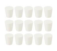 QUARKZMAN Tappo Conico In Gomma 19mm A 26mm Per Provette Solide Bouchon Stoppeur Bianco Per Laboratorio Casa 15 Pezzi