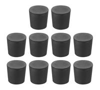 QUARKZMAN Tappo Conico In Gomma 22mm A 29mm Per Provette Solide Bouchon Nero Per Laboratorio Casa 10 Pezzi