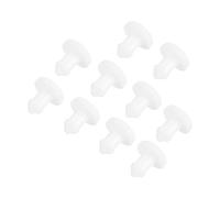 QUARKZMAN Tappo in Silicone per Fori, 10pz Tappi Copriforo Chiusura a Scatto Guarnizione Gomma Filo per Cucina Tenuta Impermeabili Pannelli Rotondi, Diametro 2,5mm/0,1" Bianco