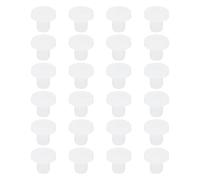 QUARKZMAN Tappo Solido in Gomma Siliconica Tappi Morbidi e Flessibili Tappi in Silicone a Forma di T per 7,9 a 8,0mm Fori Bianco 24 Pezzi