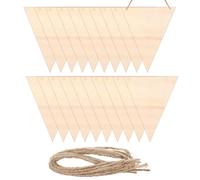 QUARKZMAN Targhetta di Legno Sospesa con Corda, Etichetta di Legno a Forma di Triangolo 4,7"x4" per Progetti Fai-Da-Te Natale Decorazioni Artistiche, 20pz
